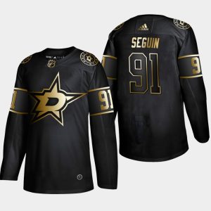 Herren Dallas Stars Eishockey Trikot Tyler Seguin #91 2019 Golden Edition Authentic Player Schwarz